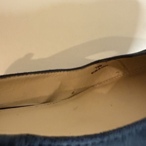 Pelle Moda Ulla women navy blue sling back pump-almond toe-block heel suede 10M - Picture 12 of 12